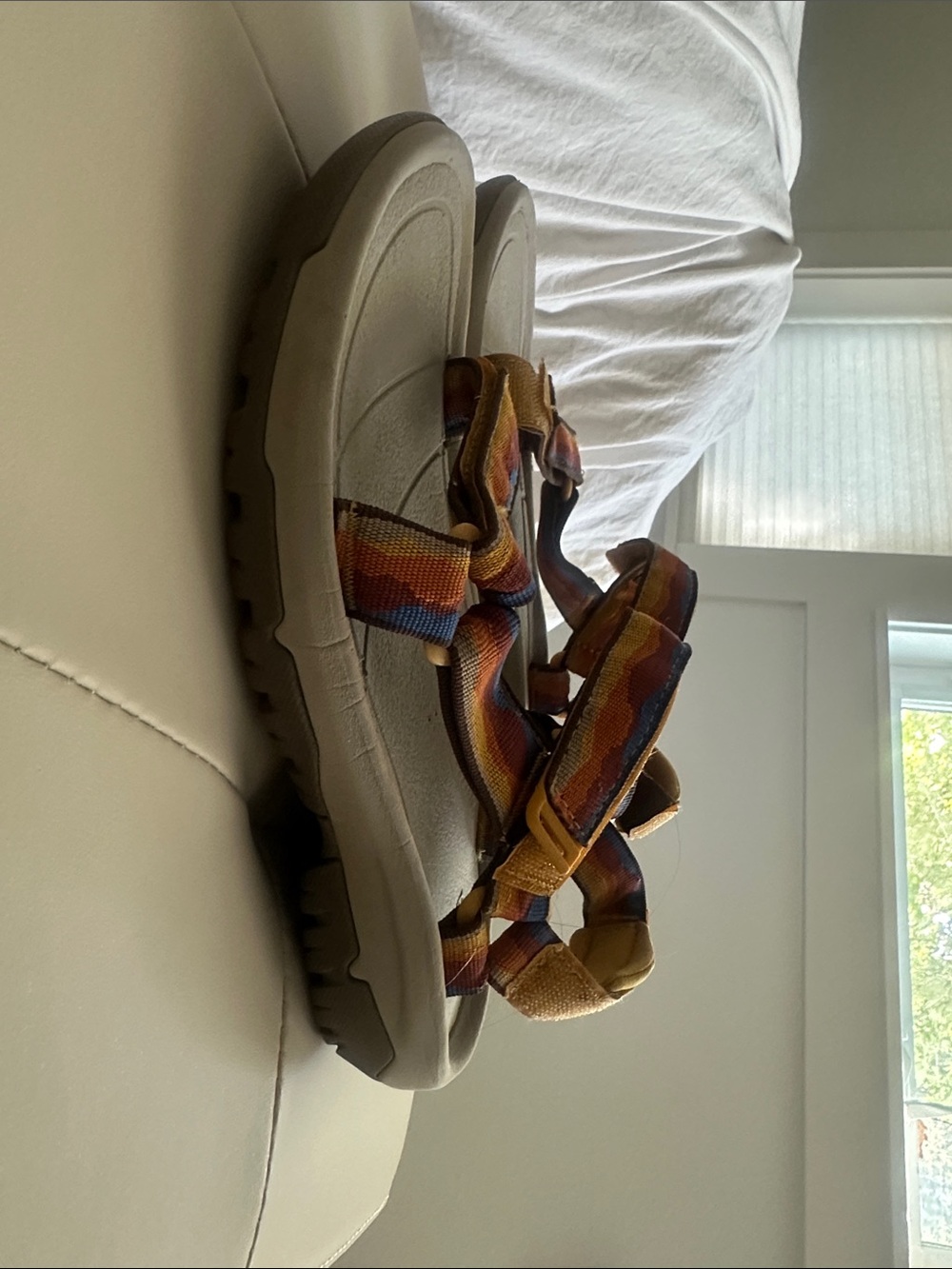 Teva Multicolor Strappy Sandals with Yellow and Blue Webbing - Picture 2 of 3